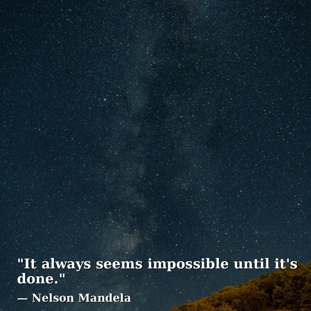 Example PersonaClips graphic: a starry night sky with a Nelson Mandela quote